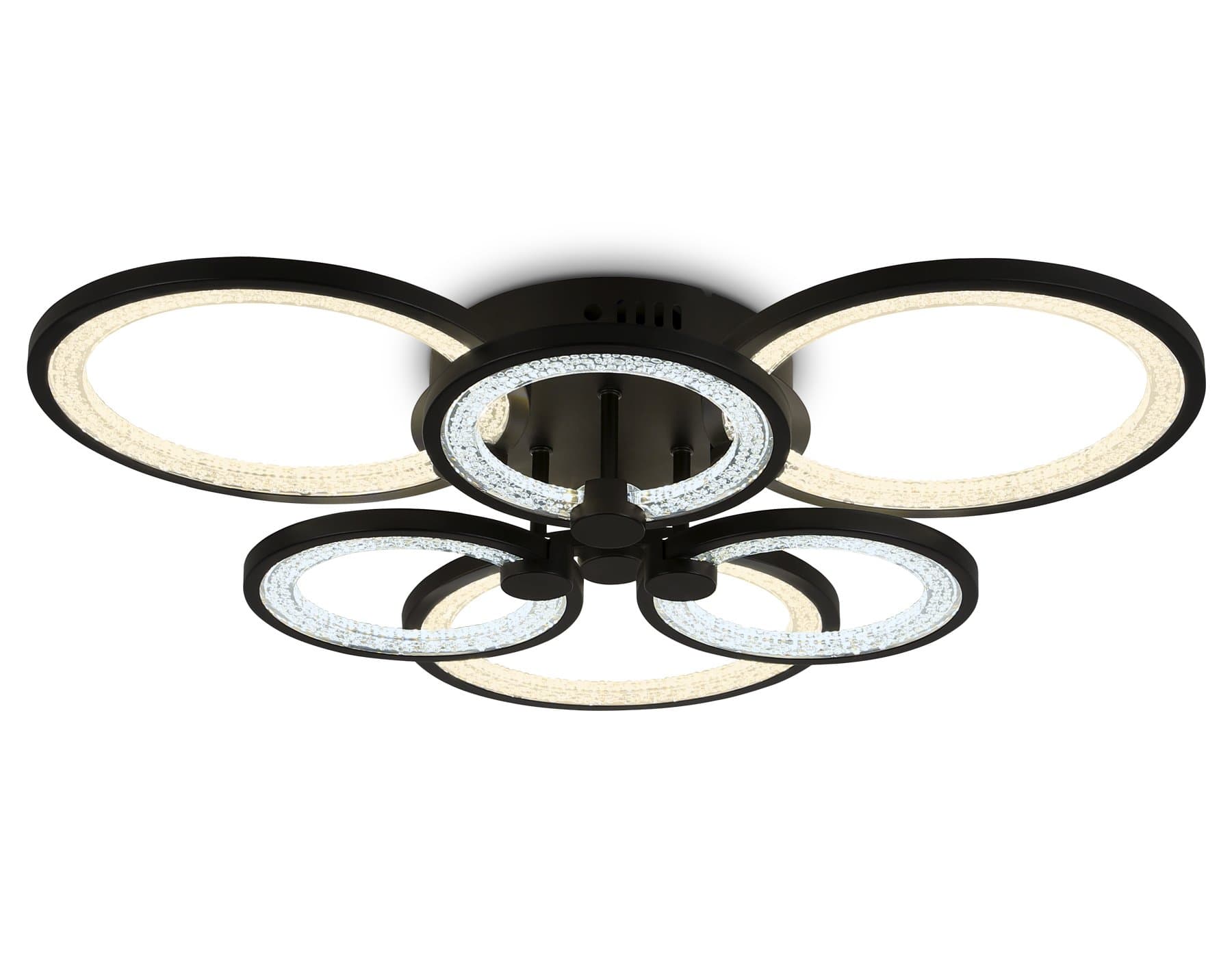 Ambrella Светильник потолочный светодиодный с пультом FA4092/3+3 BK черный 100W 3000K+6400K/4200K/6400K+3000K 620*570*120 (ПДУ ИК)