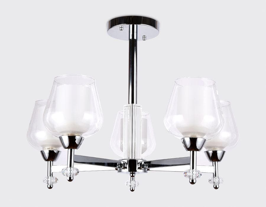 Ambrella Подвесная люстра TR3151/5 CH/CL хром/прозрачный E27/5 max 40W D630*460 — миниатюра 3
