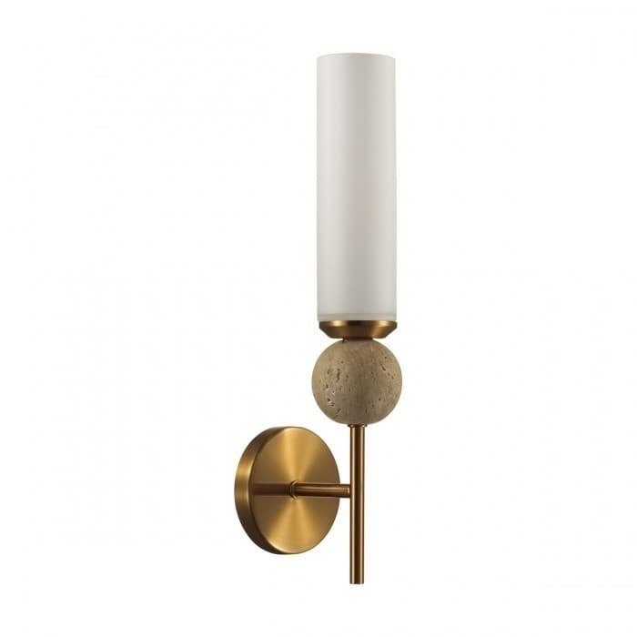 Odeon Light 6625/1W MIDCENT ODL25 Настенный светильник под латунь/металл/стекло/камень IP20 E14 1*E14 40W 220V LOLLA