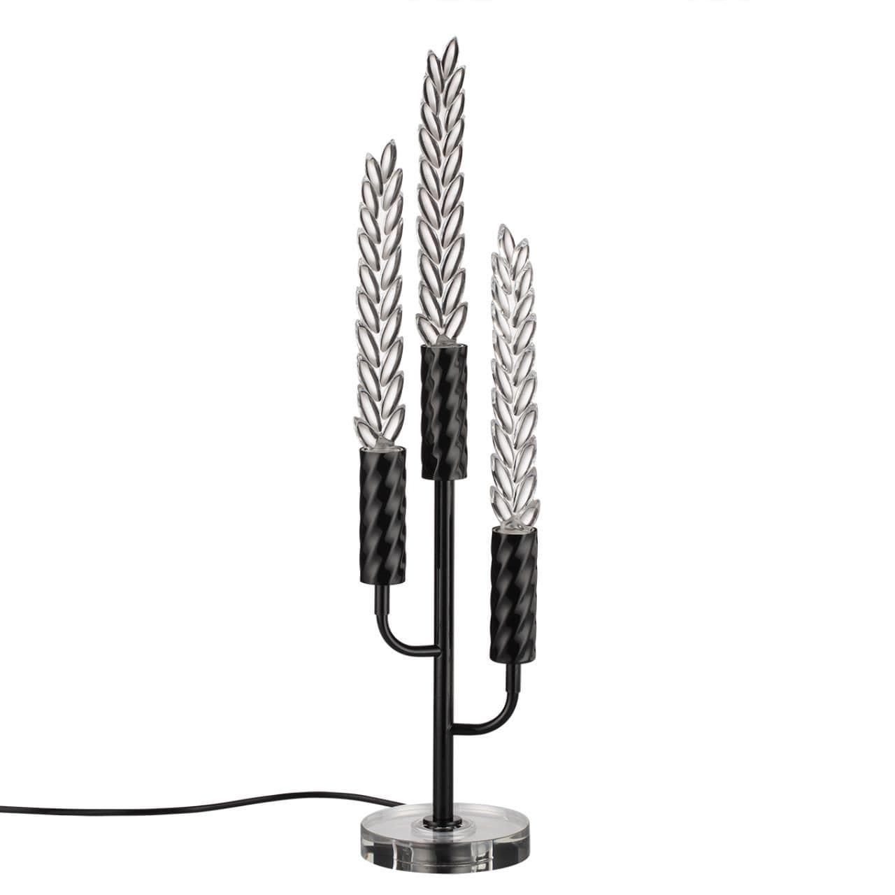 Odeon Light 5459/9TL L-VISION ODL_EX26 041 черный глянцевый/прозрачн./металл/стекло/хрустальное стекло Настольная лампа LED 9W (3*3W) 3000K 460Лм KOLO