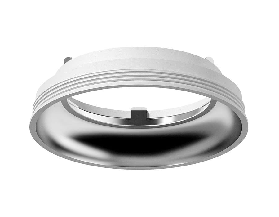 Ambrella Насадка передняя для корпуса светильника с диаметром отверстия D70mm N7022 SWH/PSL белый песок/серебро полированное D70*H20mm Out1mm MR16 — миниатюра 1