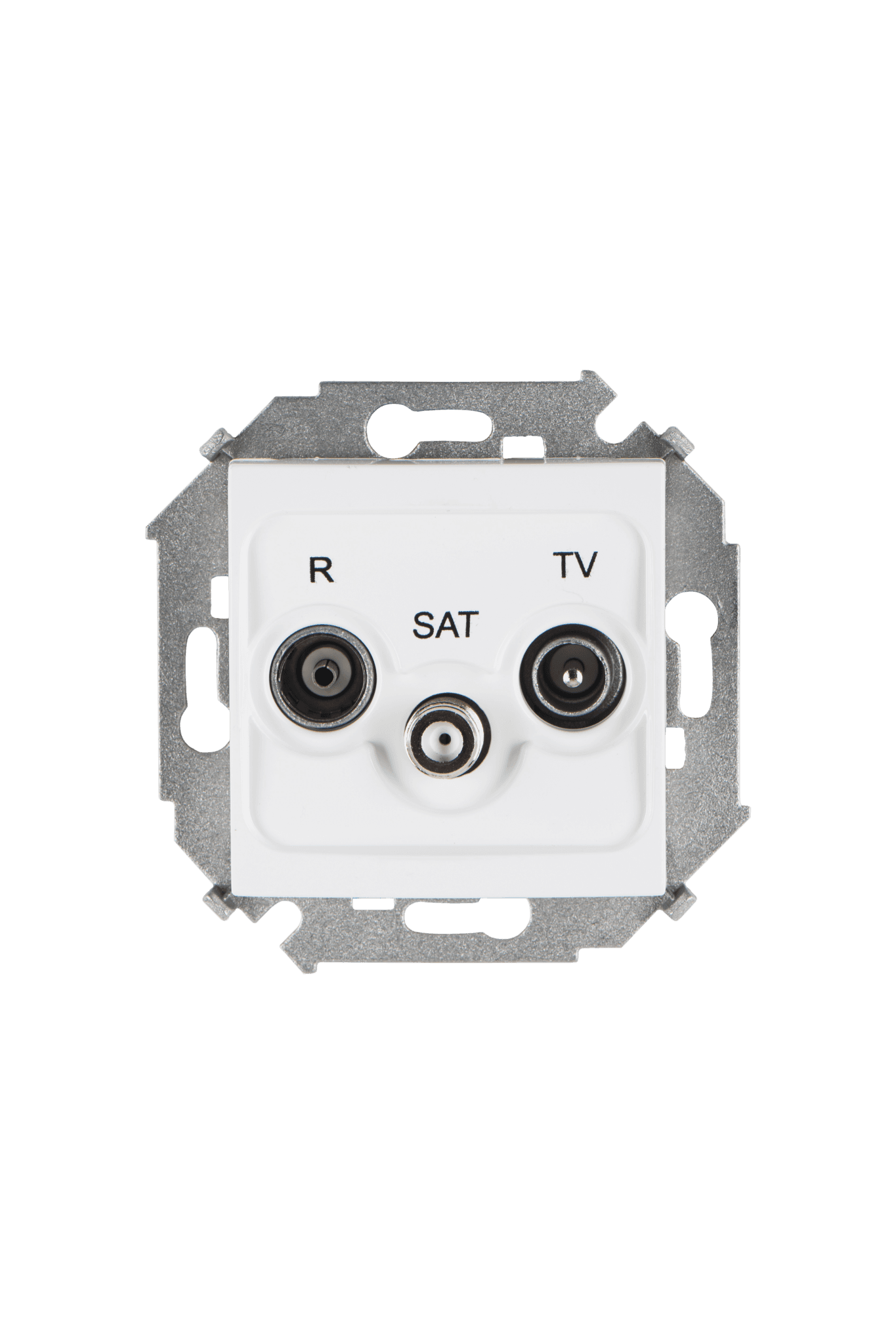 Simon 15 Белая Розетка R-TV-SAT одиночная, винт.зажим 1591466-030 — миниатюра 2