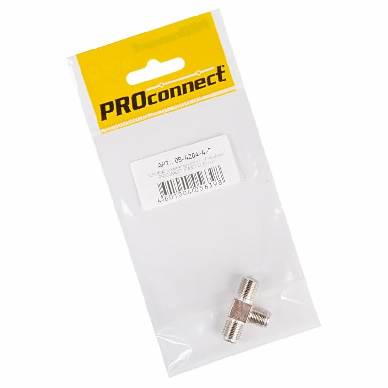 PROconnect Переходник антенный, (3-гнезда F), тройник, (1шт.) (пакет) 05-4204-4-7