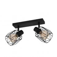 Eglo 390043 Спот TOSSINO, 2x40W, E27, L320, B80, H230, сталь, черный