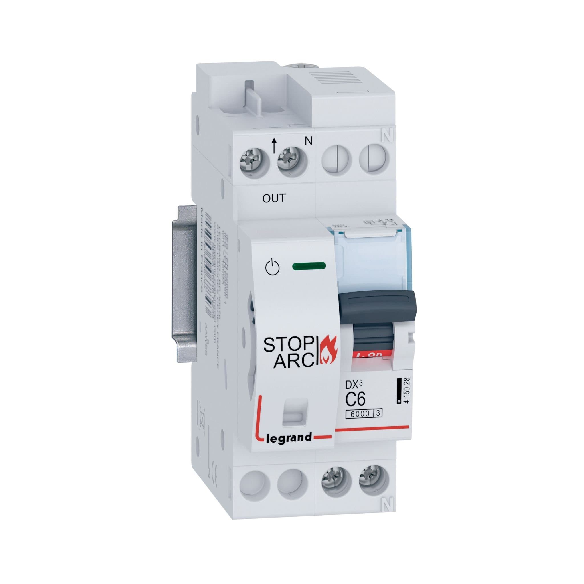 Legrand УЗДП DX3 Stop Arc 1P+N C6A 6000A (c авт. выключателем) 415928 — миниатюра 2