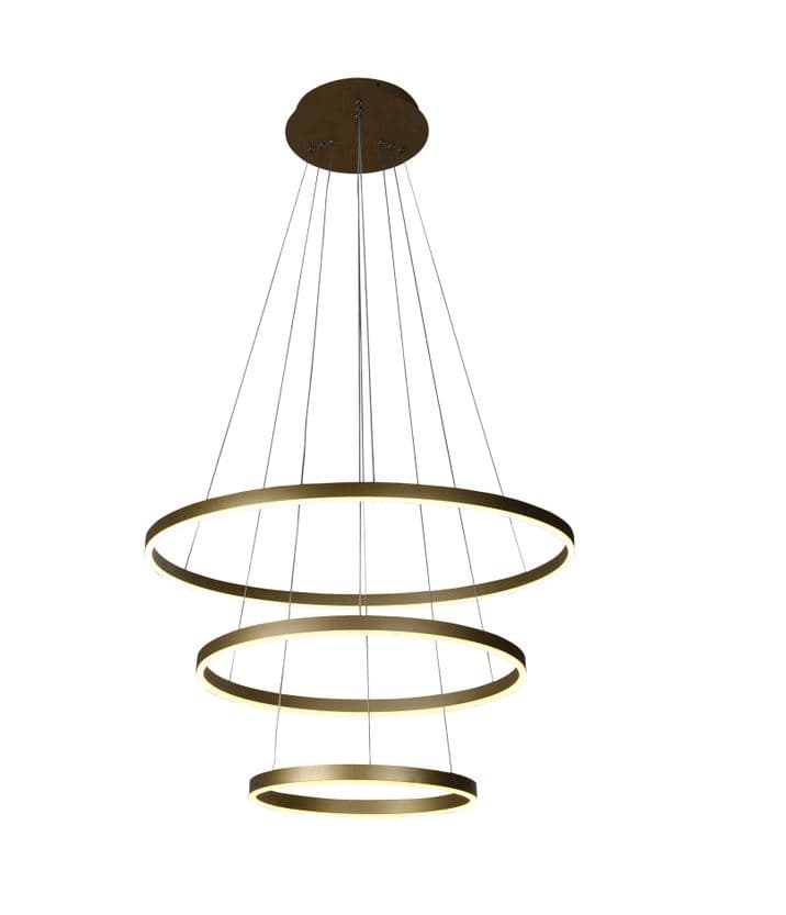 Kink Light 08223,33(3000K) Подвес Тор матовое золото d80+60+40 h160 Led 110W (3000K) диммируемый, с пультом ДУ