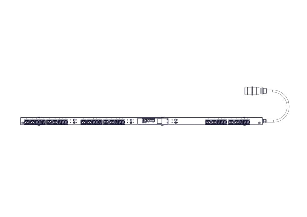 Systeme Electric БРП Uniprom, управляемый, 0U, 400В, 3Ф, 32A, 18xC13 12xC19, 3м кабель, IEC309