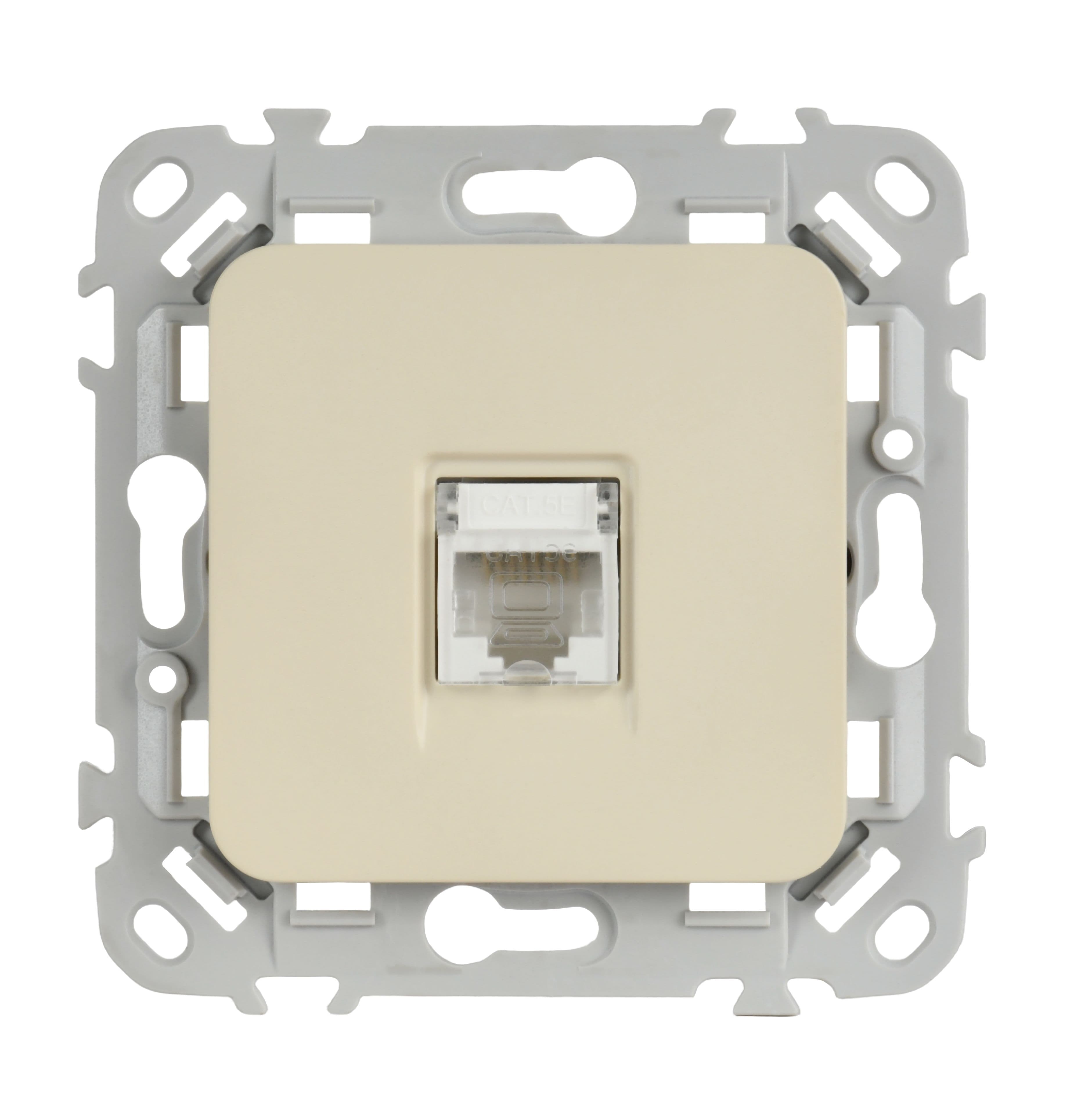 IEK FLITE Сливочный Розетка компьютерная RJ45 категория 5Е UTP — миниатюра 2