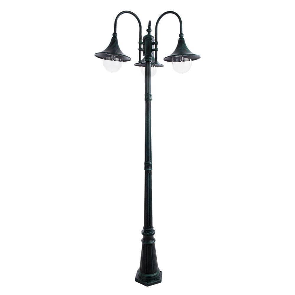Arte Lamp Malaga Медь/Белый Светильник уличный наземный 3x75W E27 A1086PA-3BG — миниатюра 1