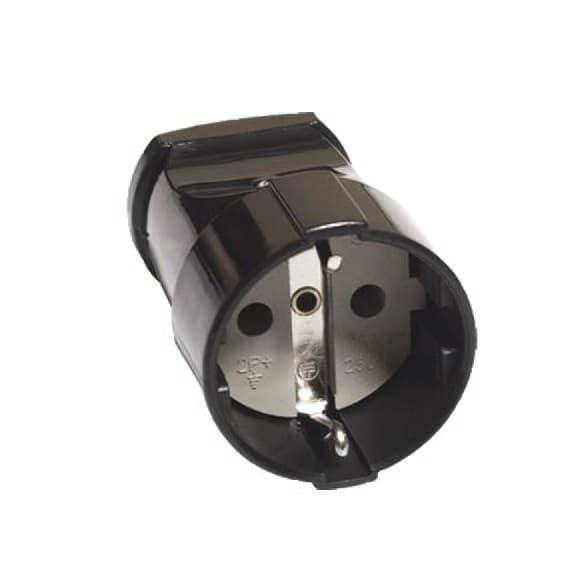 TDM Кабельная розетка 2П+3 с з/ш 16А 250B черная SQ1806-0032 — миниатюра 2