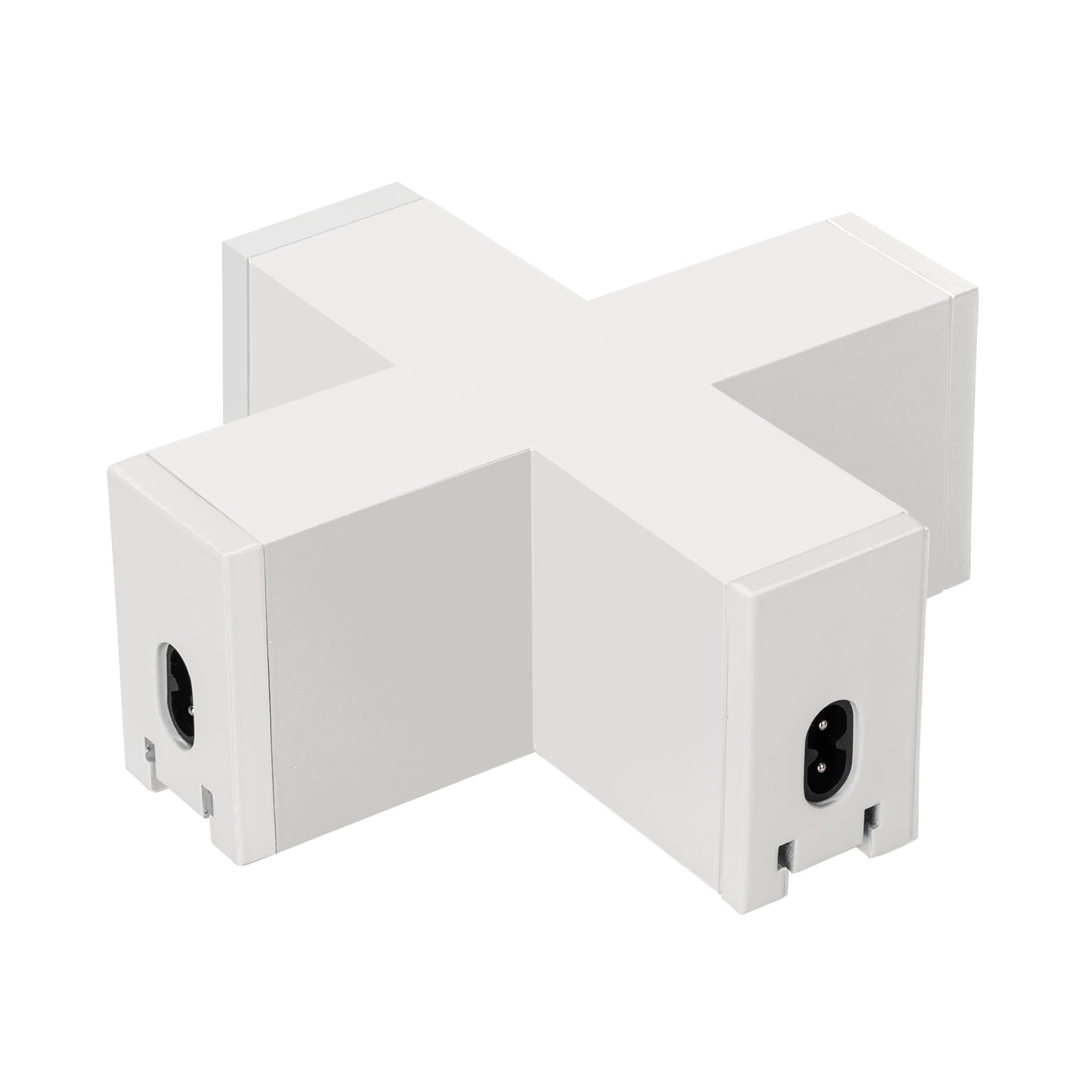 Arlight Коннектор крестовой NEO-CLIP-38-CON-X-WH (IP40 Металл, 3 года) 028938