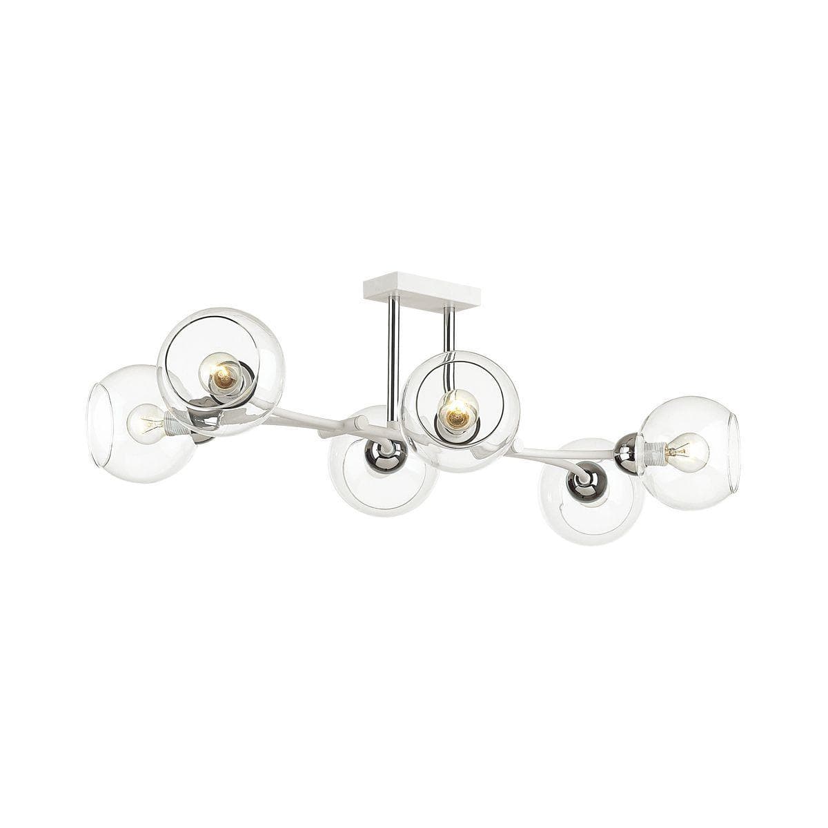 Lumion 4517/6C MODERNI LN21 165 белый, хром Люстра потолочная E14 6*40W 220V ALANA — миниатюра 1