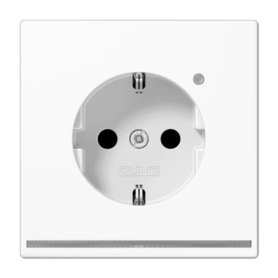 JUNG SCHUKO-розетка с LED подсветкой, белый LS1520-OWWLNW