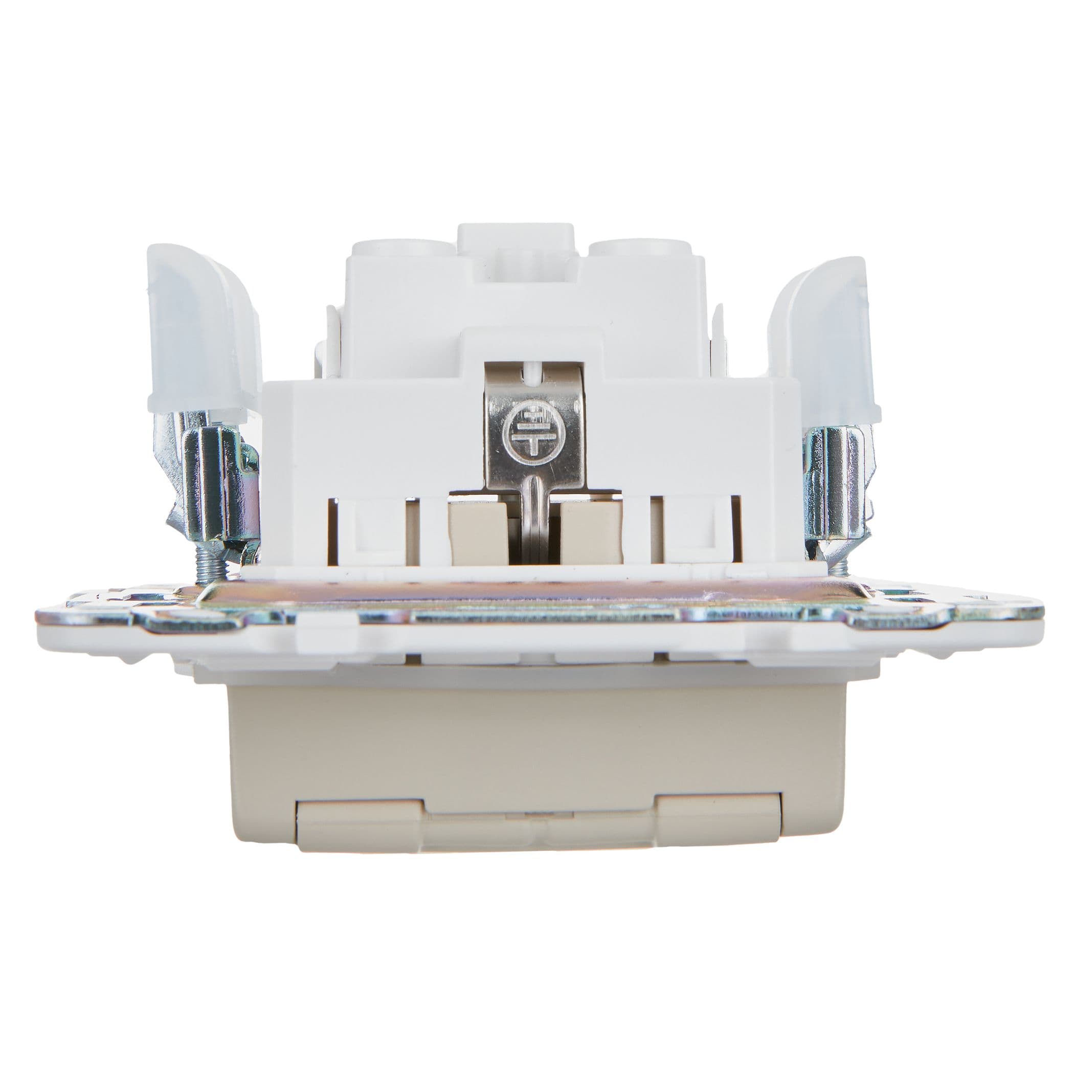 IEK SKANDY Бежевый Розетка с/з с защитными шторками и крышкой 16А IP44 SK-R11B — миниатюра 5