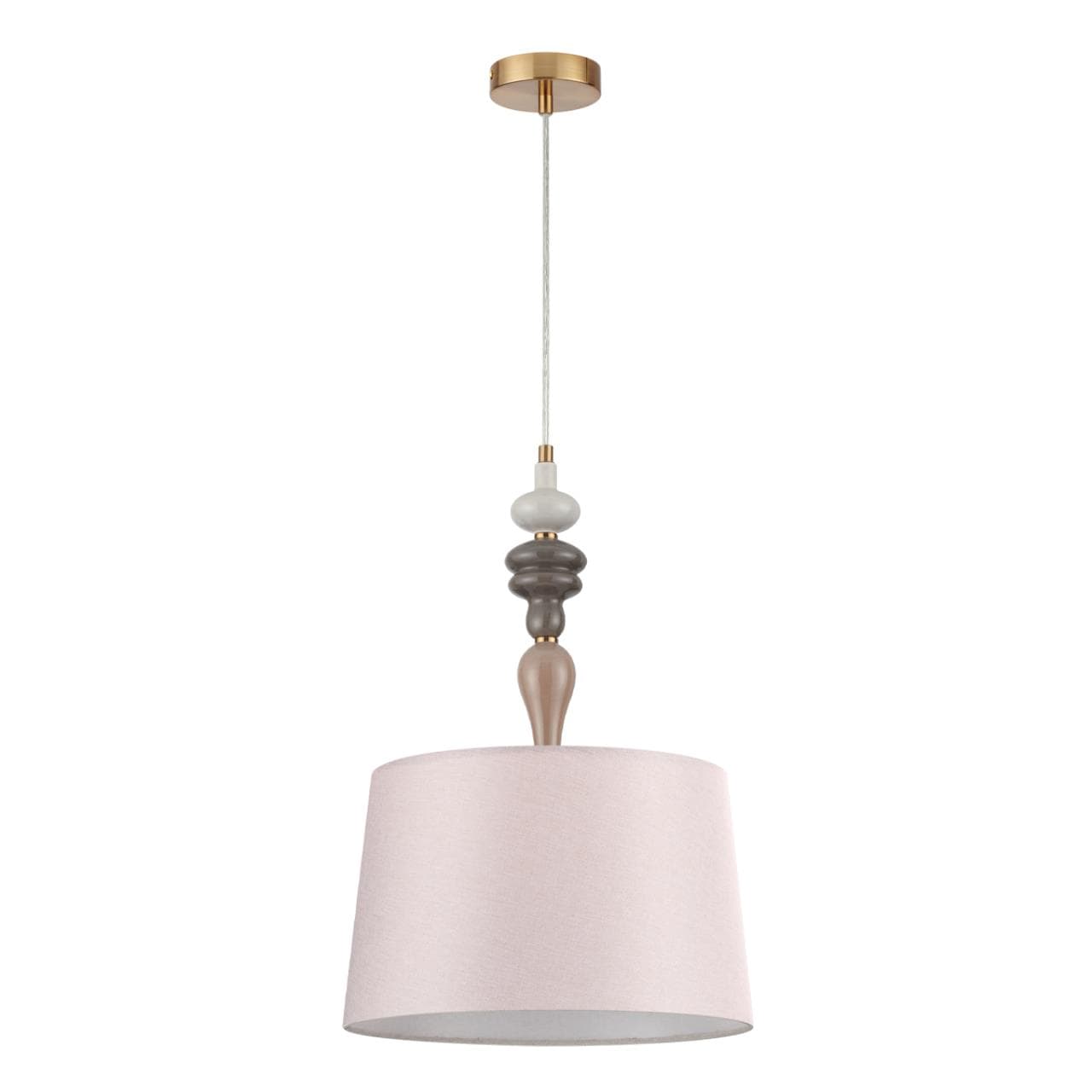 Odeon Light 5040/1 CLASSIC ODL24 305 античн.бронза/беж.абажур/металл/керамика Подвес E27 1*60W HOMI