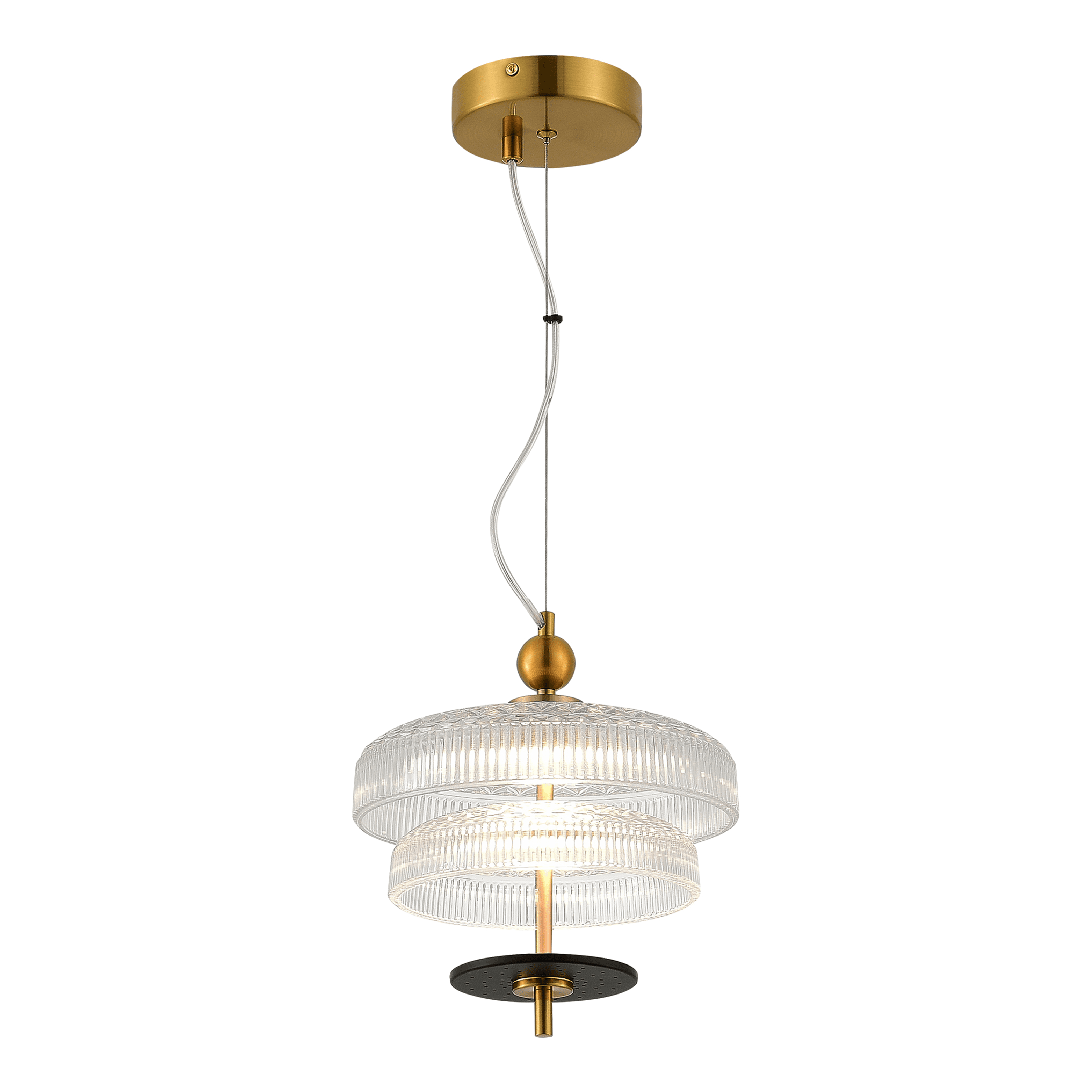 ST LUCE SL6122.313.01 Светильник подвесной Латунь/Прозрачный, Латунь LED 1*8W 3000K