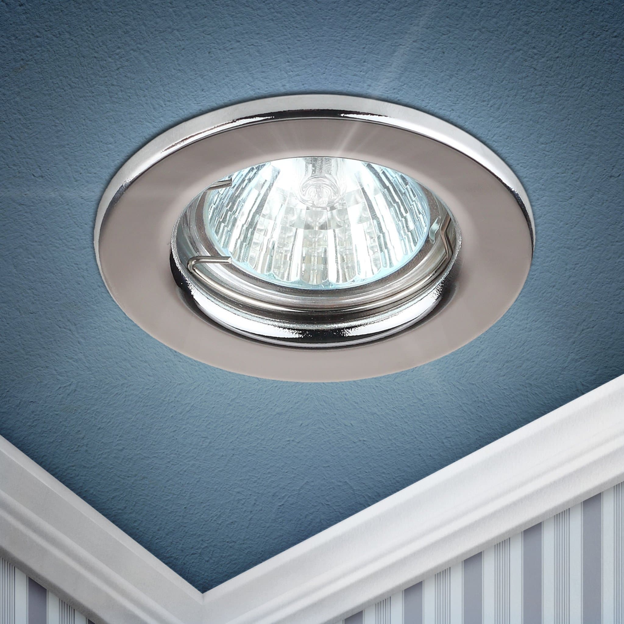 ЭРА ST1 CH Хром Светильник штампованный MR16,12V/220V, 50W