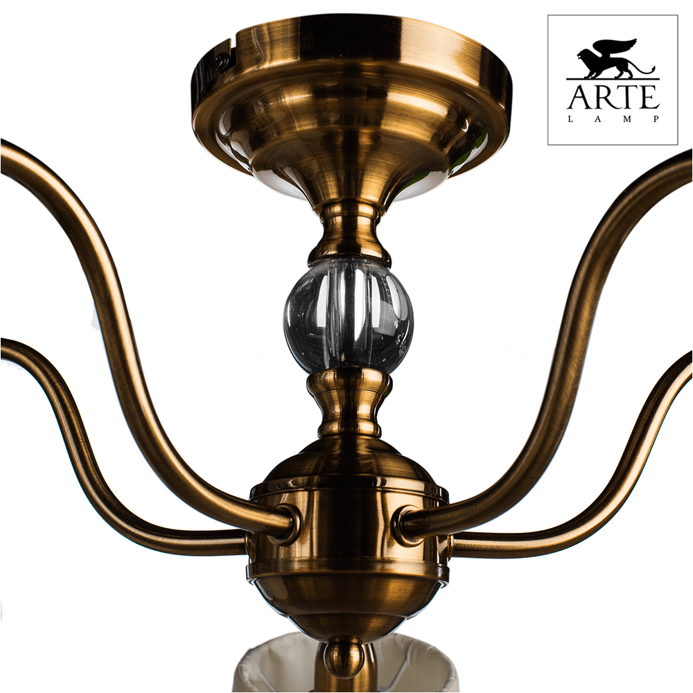Arte Lamp Seville Медь/Белая Люстра 40W E14 A1509PL-5PB — миниатюра 3