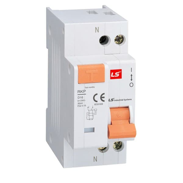 LSIS Дифференциальный автоматический выключатель RKP 1P+N C10A 30mA 062203728B