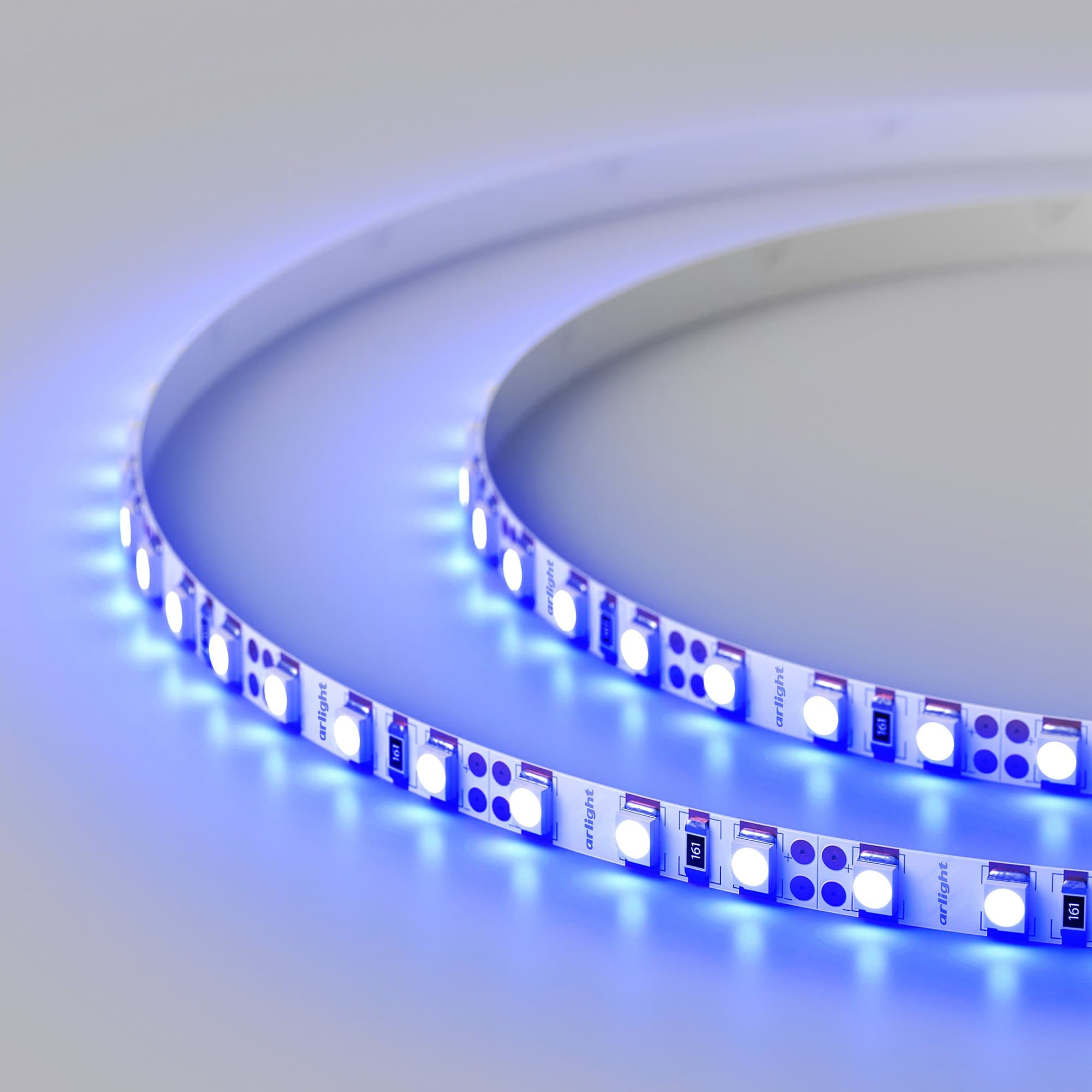 Arlight Светодиодная лента RT 2-5000 12V Blue 5mm 2x (3528, 600 LED, LUX) (9.6 Вт/м, IP20) 015004(1) — миниатюра 3