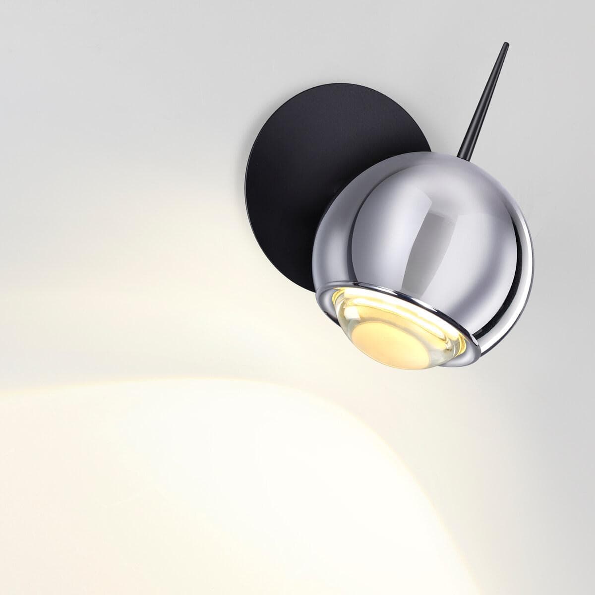 Odeon Light 4228/6WL L-VISION ODL21 070 хром/металл Настен.светильник выкл на базе IP20 LED 6W 300Лм 3000К MIA — миниатюра 4