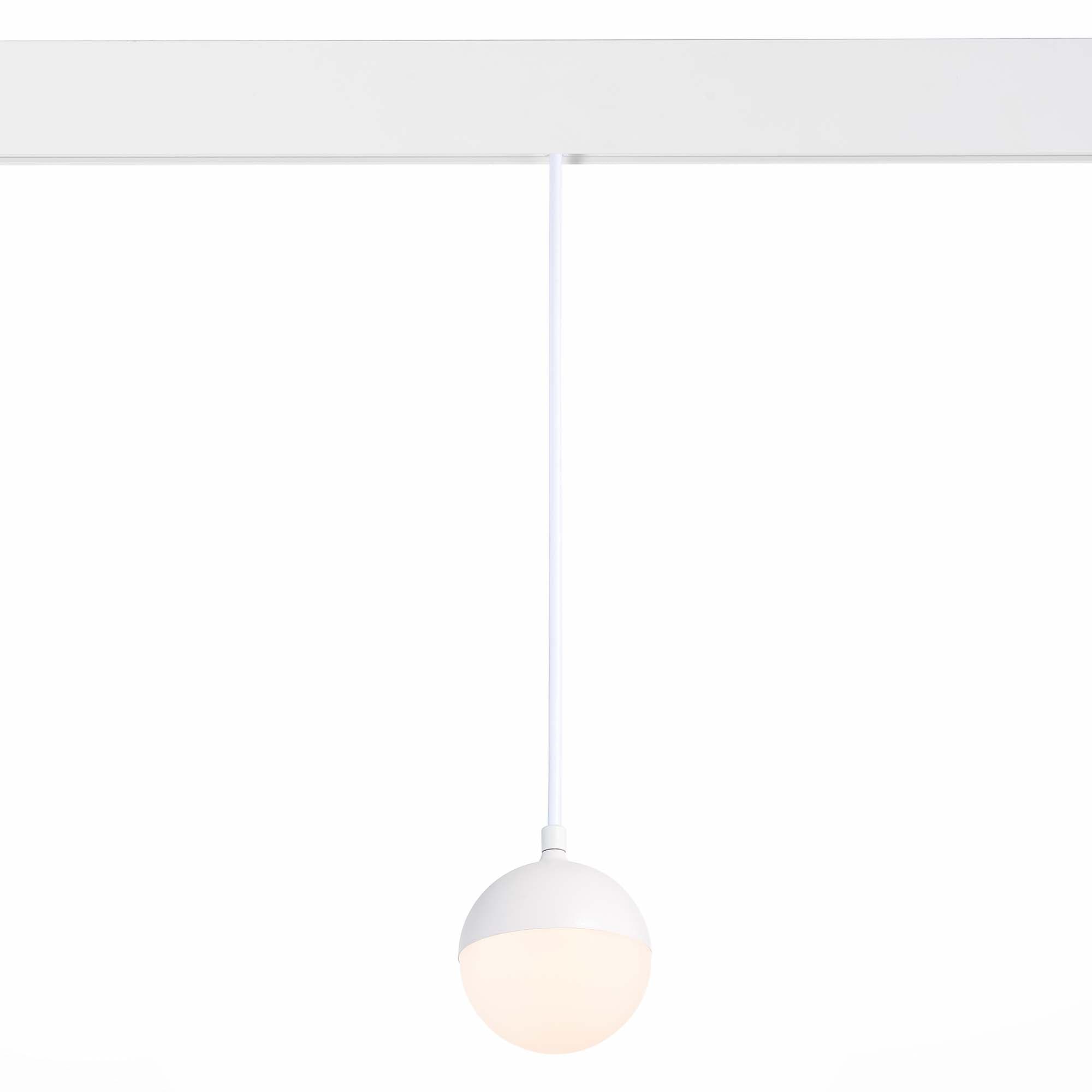 ST Luce ST358.533.07 Магнитный трековый светильник подвесной белый LED 1*7W 3000K 520Lm Ra>80 120° IP20 D90xH90 48V