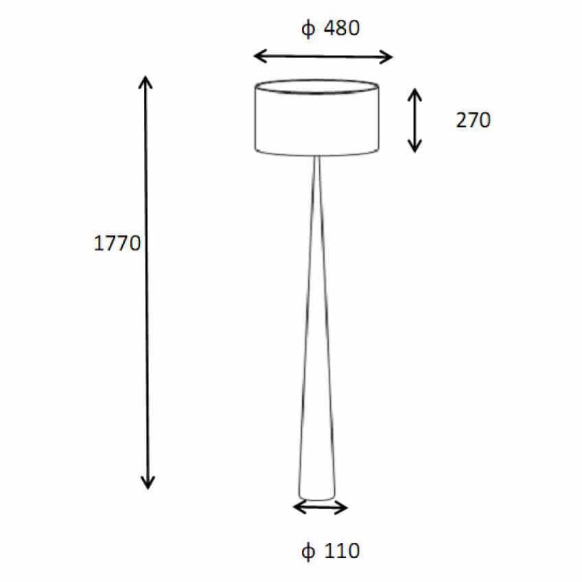 Lucide CONOS Светлое дерево Торшер 30794/81/72 — миниатюра 4
