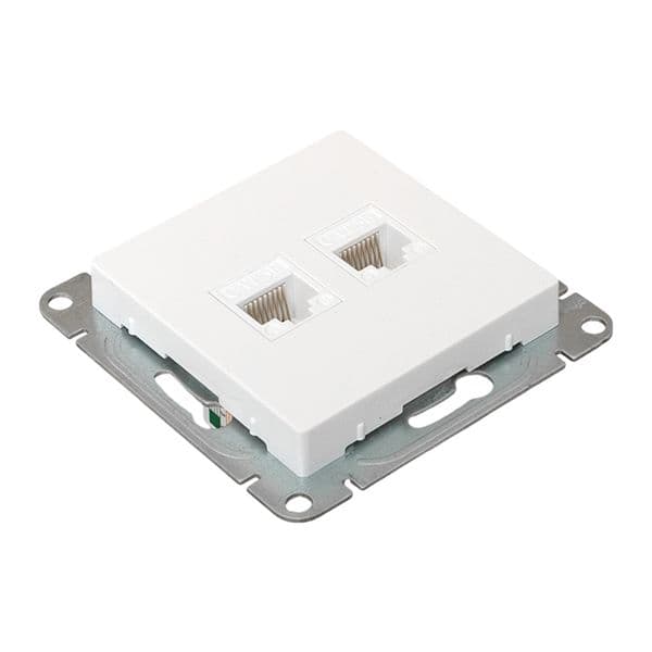 EKF Механизм розетки RJ45 - 2шт, (cat5), белый Эпика — миниатюра 9