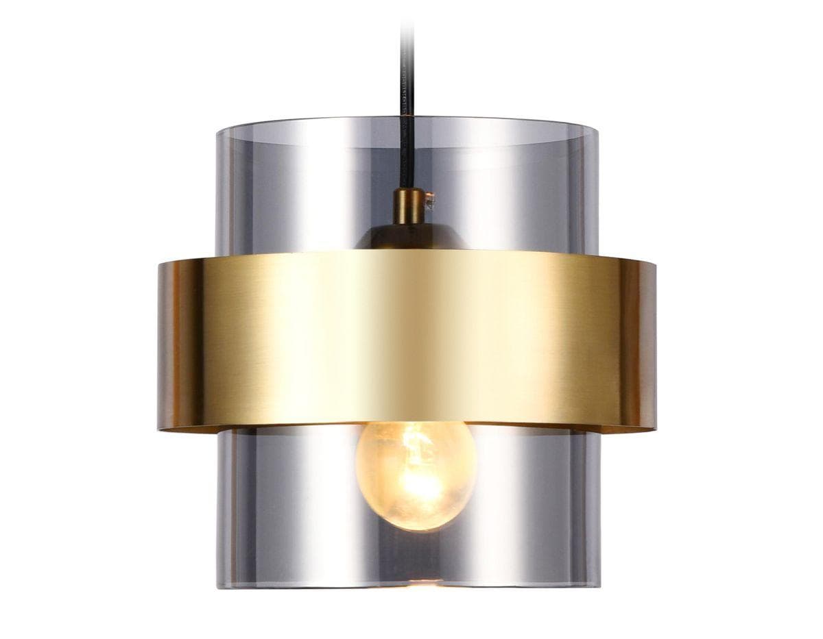 Ambrella Подвесной светильник со сменной лампой TR3645 GD/SM золото/дымчатый E27 max 40W D180*950 — миниатюра 3