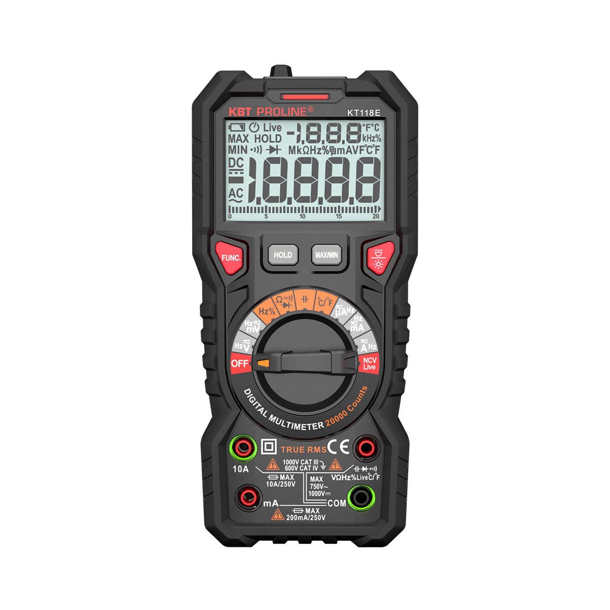 КВТ Мультиметр цифровой KT 118E серия PROLINE