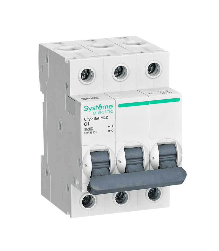 Systeme Electric City9 Set Автоматический выключатель C 1A 3P 6kA