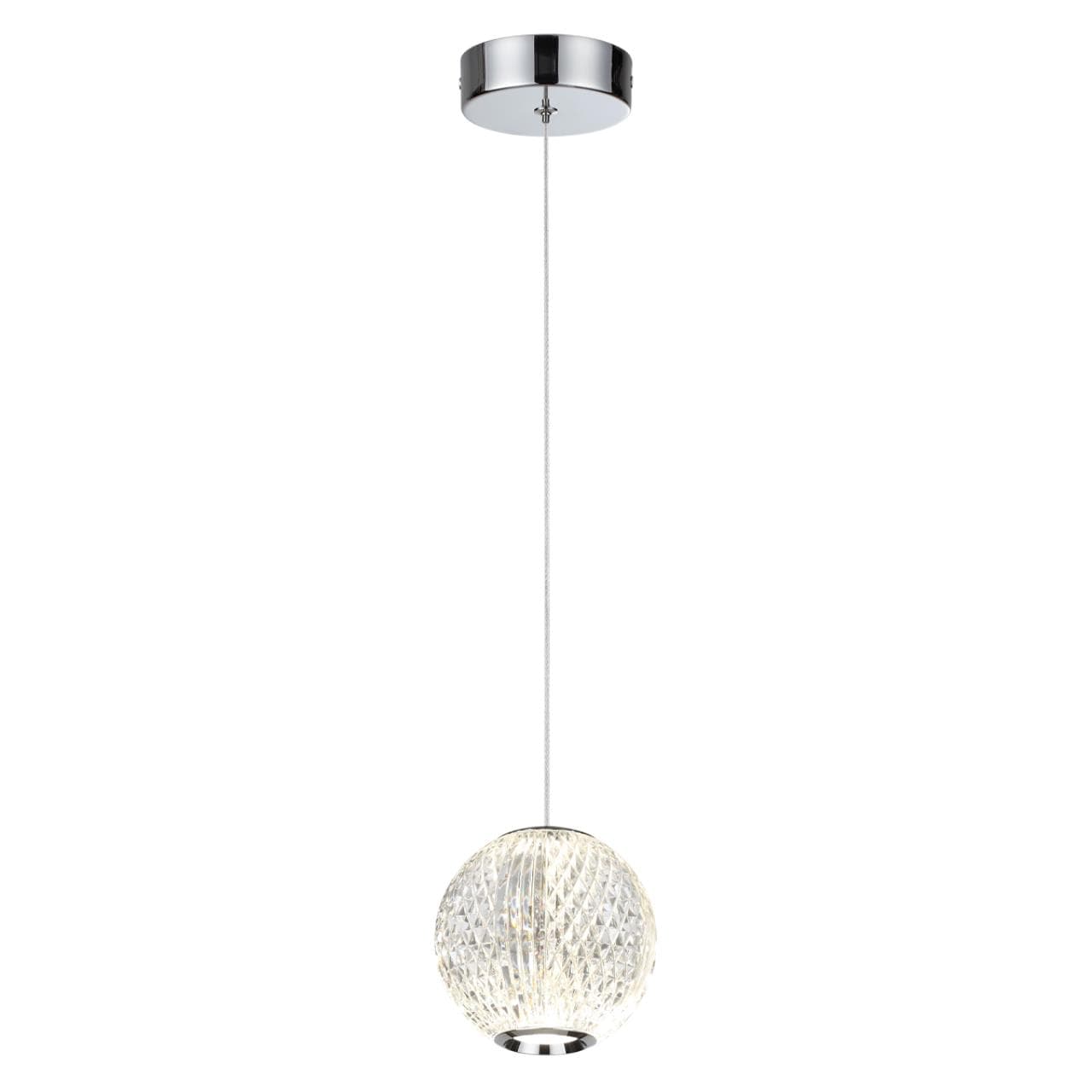 Odeon Light 5007/5LA L-VISION ODL24 хром/металл/акрил Подвес LED 5W 4000K 365лм CRYSTAL