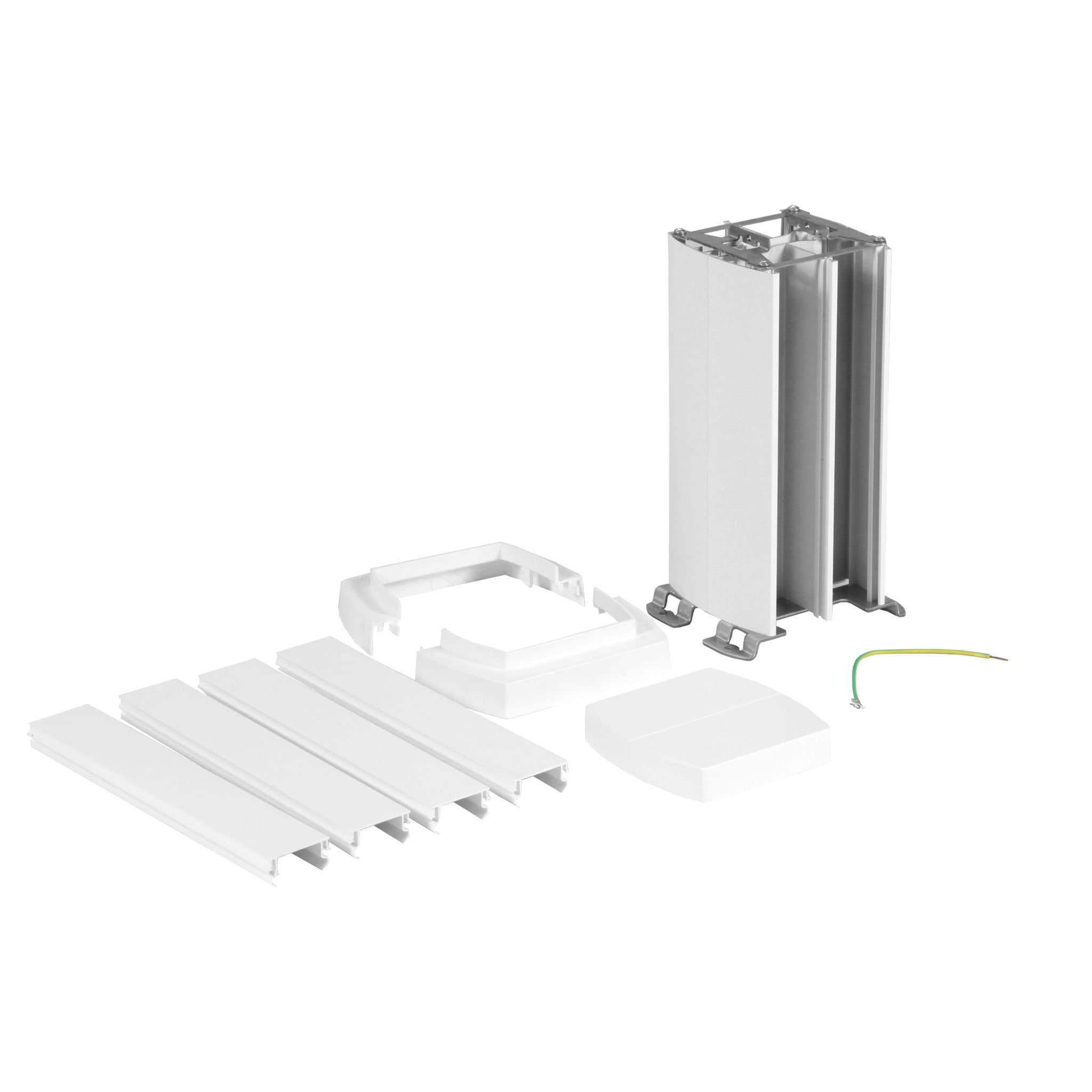 Legrand Snap-On мини-колонна алюминиевая с крышкой из пластика 4 секции, высота 0,3 метра, цвет белый 653040 — миниатюра 3