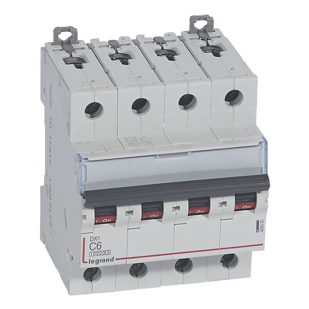 Legrand DX3 Автоматический выключатель 4P 6A (С) 10kA/16kA 409333