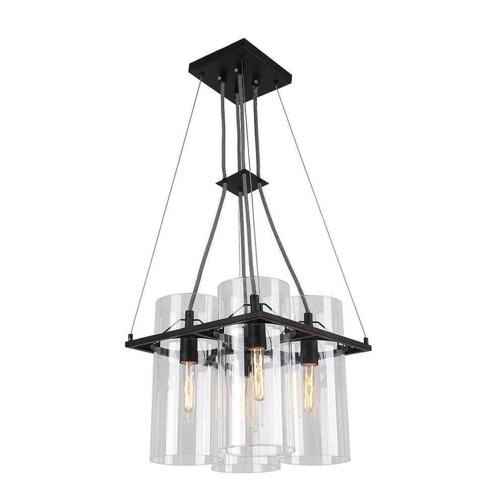 Arte Lamp Piatto Черный/Прозрачный Светильник подвесной 4x40W 4xE14 A8586SP-4BK — миниатюра 1
