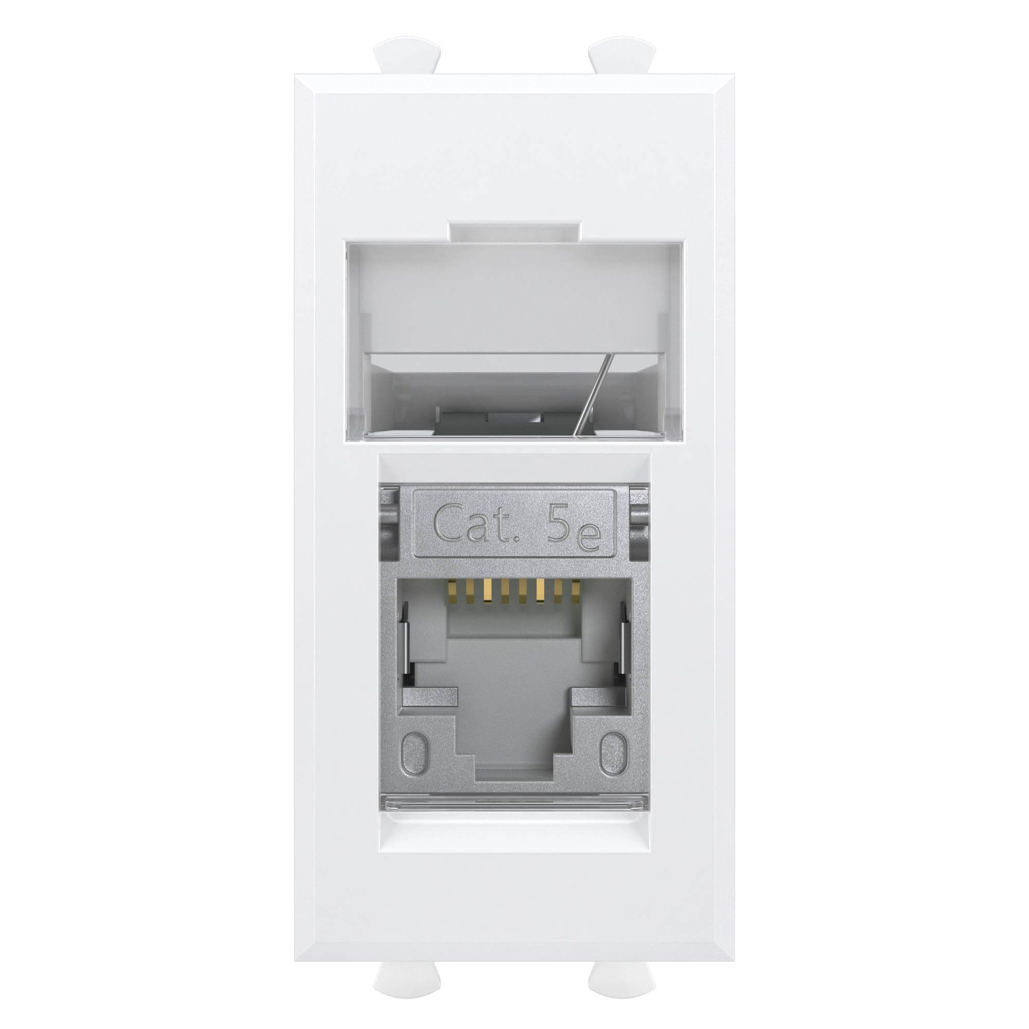 DKC Компьютерная розетка RJ-45 модульная, кат.5е экранированная, "Avanti","Белое облако", 1 модуль — миниатюра 2