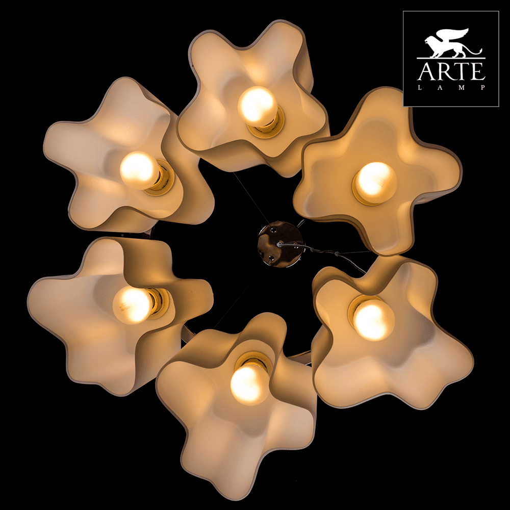Arte Lamp Serenata Хром/Белый Светильник подвесной 6x40W 6xE27 A3479SP-6CC — миниатюра 4