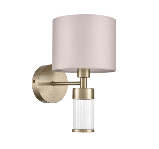 Lumion 8109/1W MODERNI LN25 латунь титаниум/бежевый, металл/текстиль/стекло Бра E14 40W 220V DAMONA