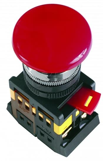IEK Кнопка AEА-22 Грибок красный d22мм 1з+1р — миниатюра 2