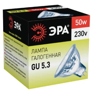 ЭРА GU5.3-JCDR (MR16) -50W-230V-CL (галоген, софит, 50Вт, нейтр, GU5.3) — миниатюра 2