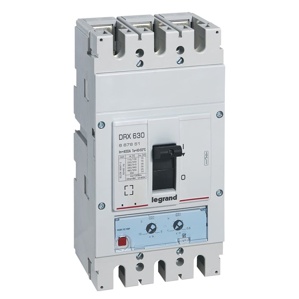 Legrand DRX630 термомагнитный 3P 400A 36кА настраиваемый 667651