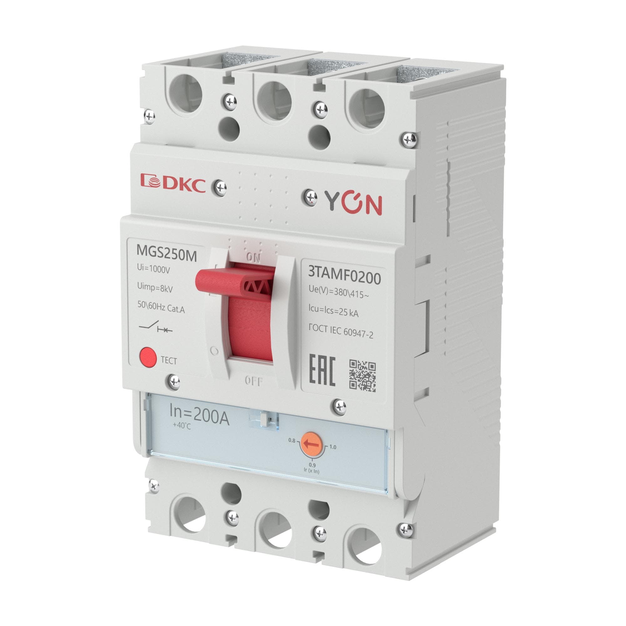DKC Авт. выкл. YON MGS250 3P 160-200A 36kA