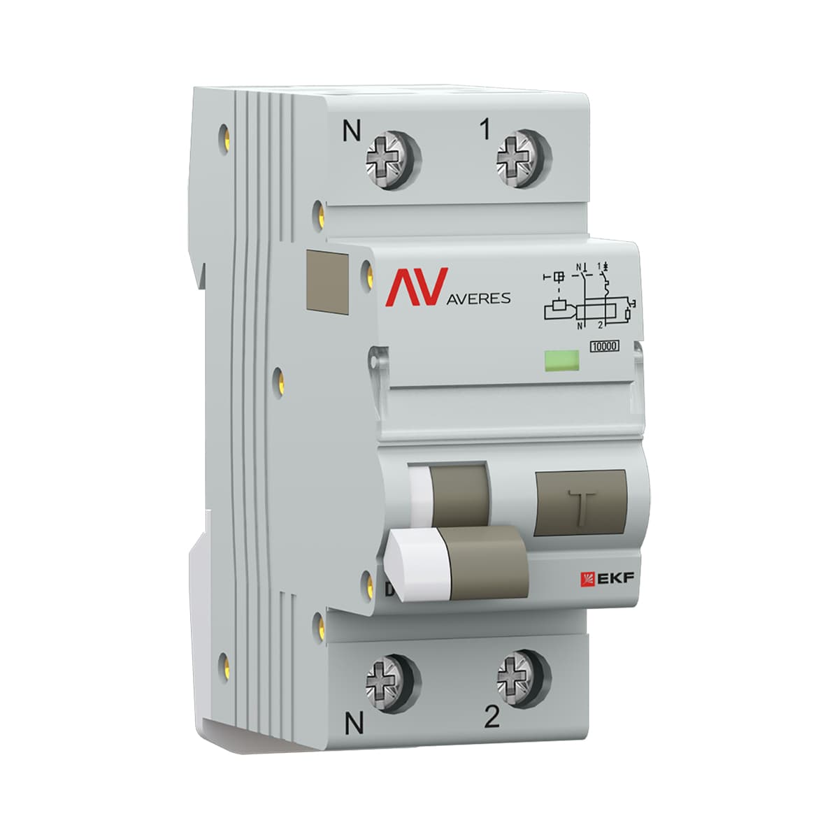 EKF Дифференциальный автомат DVA-10 1P+N 16А (B) 30мА (A) 10кА AVERES — миниатюра 2