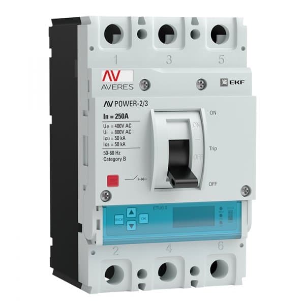 EKF Averes Автоматический выключатель AV POWER-2/3 250А 50kA ETU6.0 — миниатюра 1