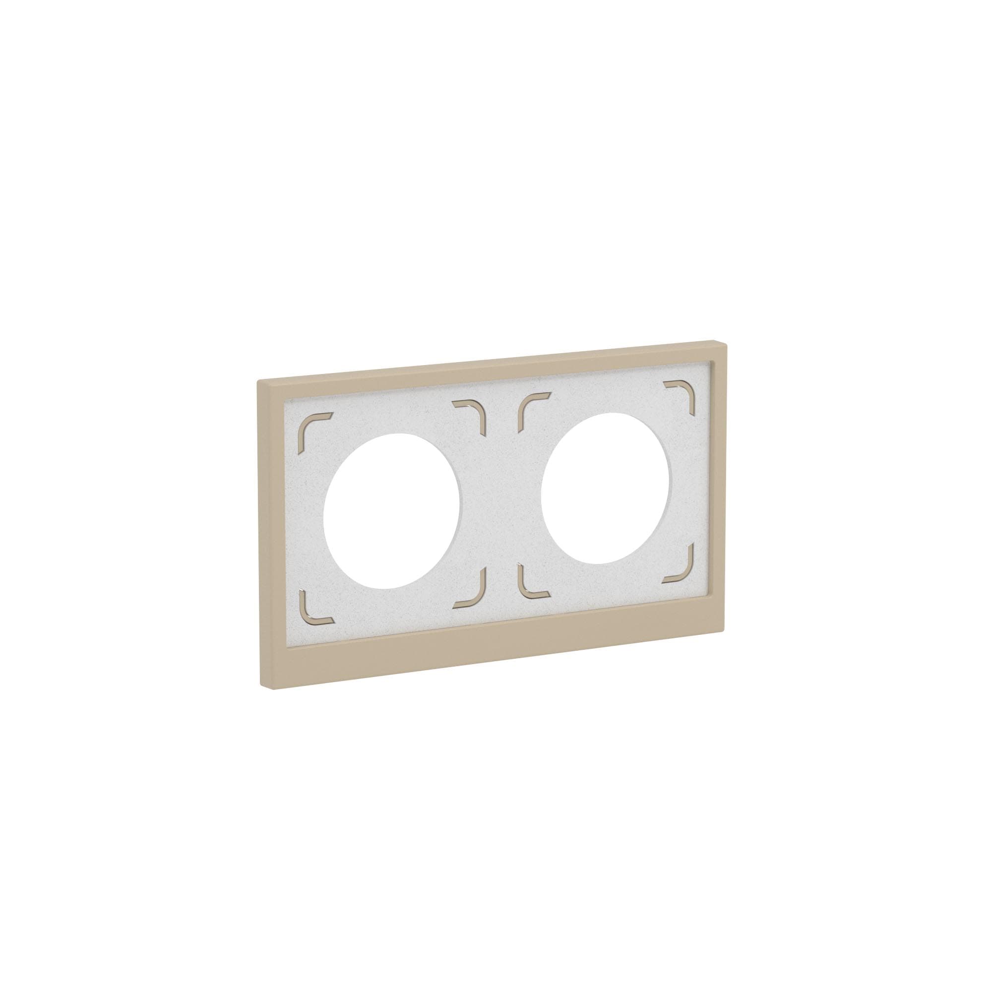 DKC KANT Рамка 2 поста IP44, ванильный марципан — миниатюра 2
