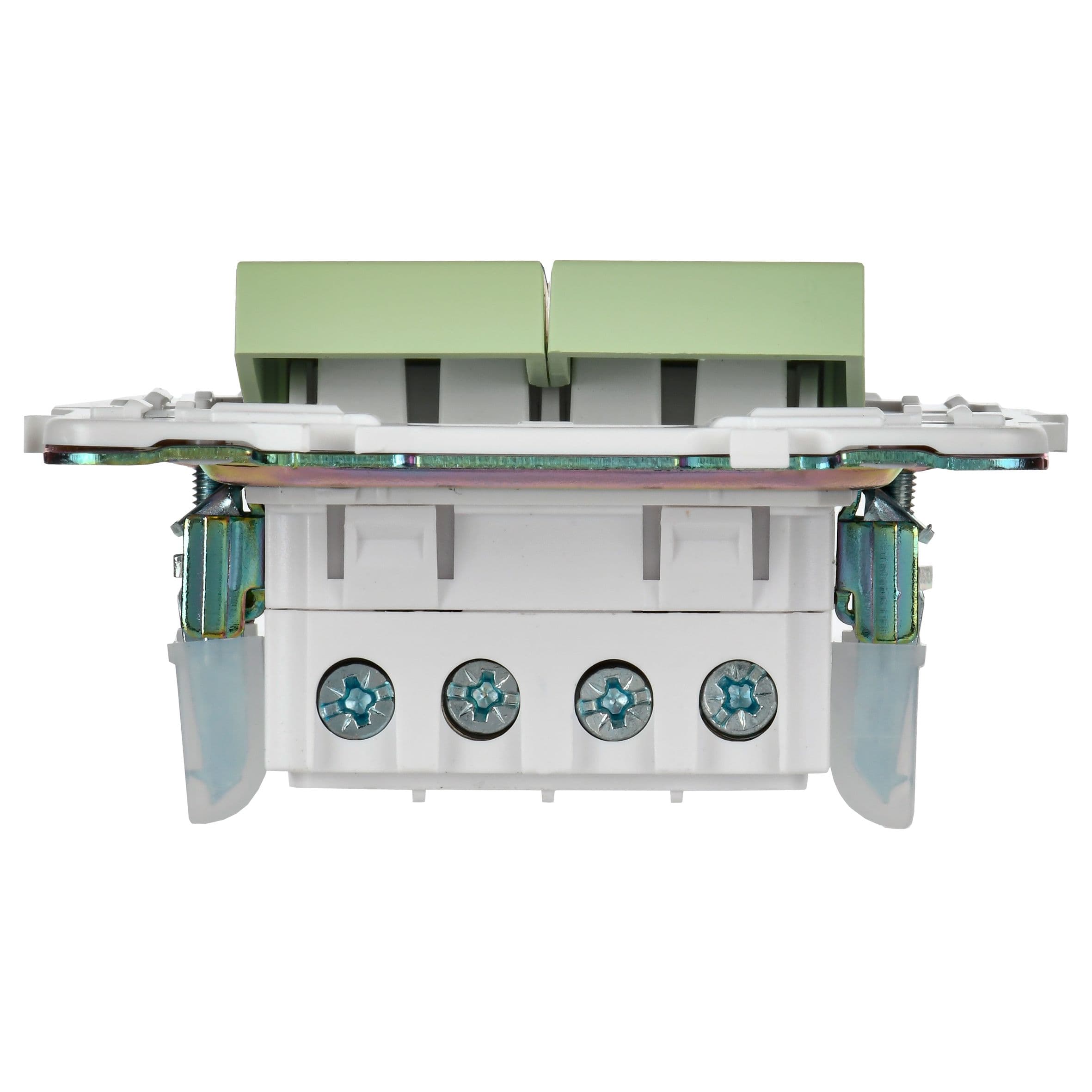 IEK SKANDY Мятный Выключатель 2-клавишный перекрестный 10А SK-V06G — миниатюра 4