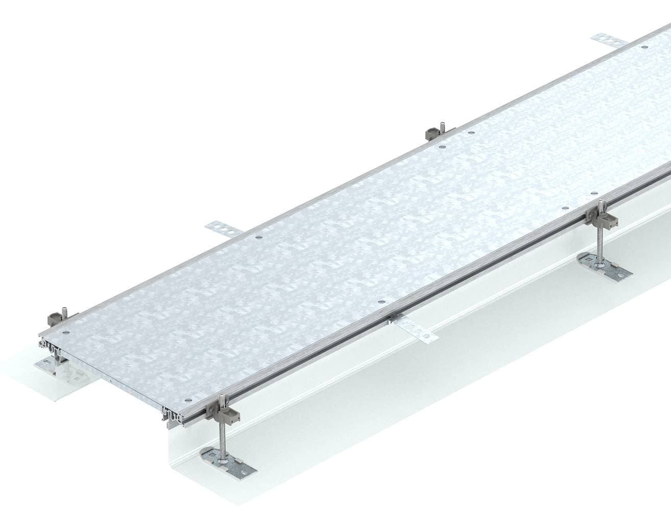 OBO Bettermann Секция кабель-канала OKA-G глухая 2400x300x40–140 мм (сталь) 7424002