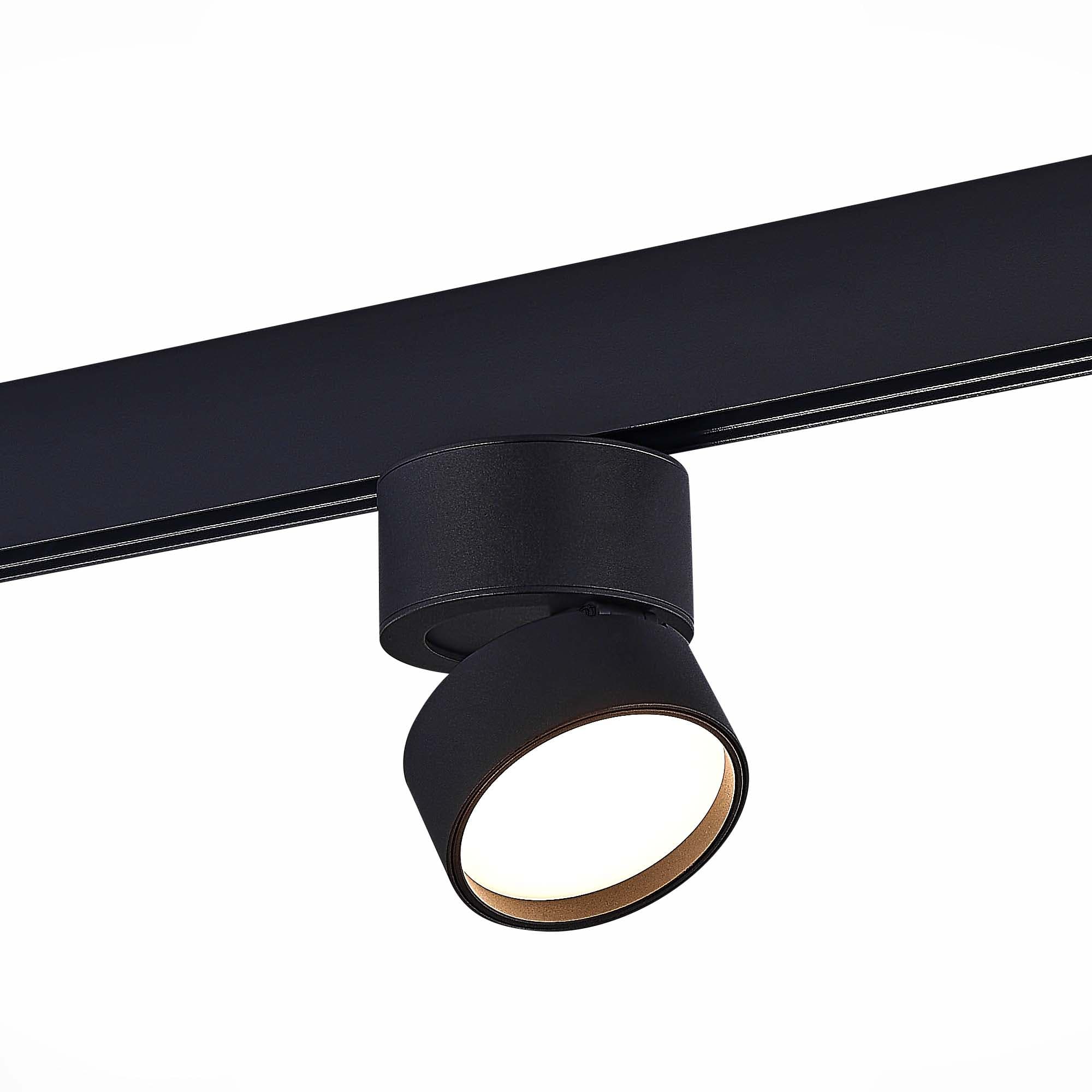ST LUCE ST809.436.09 Магнитный трековый светильник Черный LED 1*9W 3000K 500Lm Ra>90 120° IP20 D85xH126 48VV