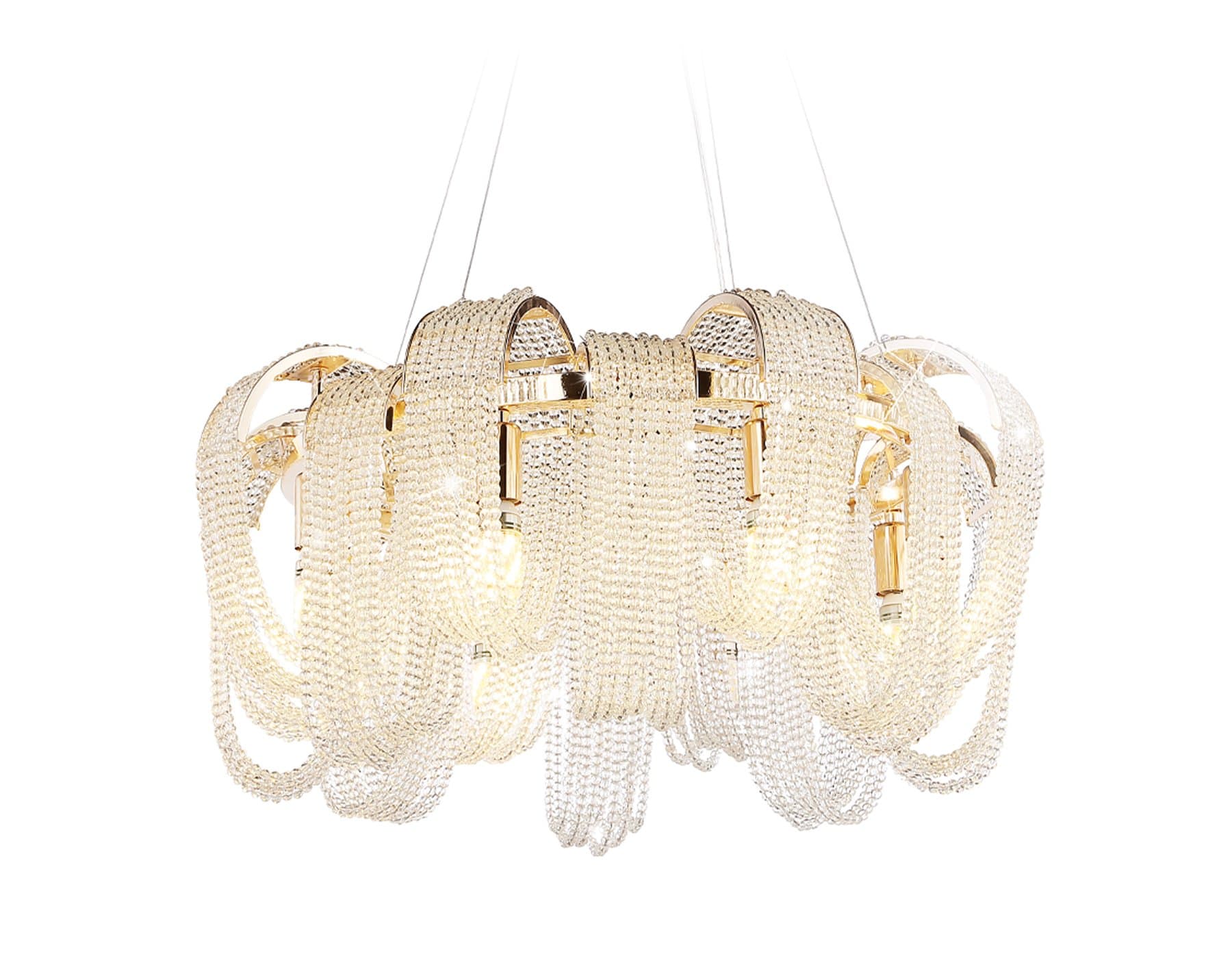 Ambrella Подвесная люстра с хрусталем TR5379/8 SGD/CL золото/прозрачный E14*8 max 40W D600*300