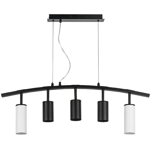 Lightstar LR735862373 Люстра RULLO 5х50W GU10 ЧЕРНЫЙ/БЕЛЫЙ (571735+214437-3+214486-2), шт